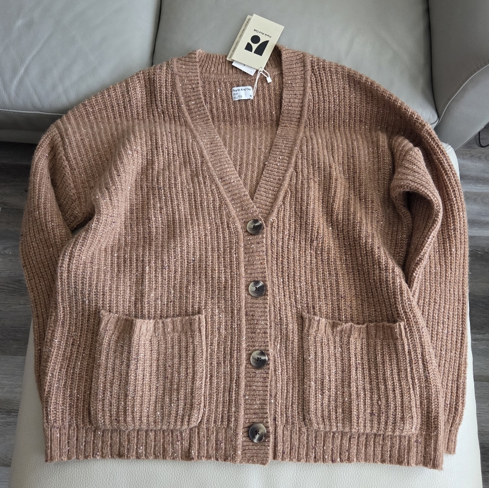 NWT - Frank & Oak Women’s Oversized Merino Wool Alpaca Blended Cardigan - XL - Picture 5 of 11